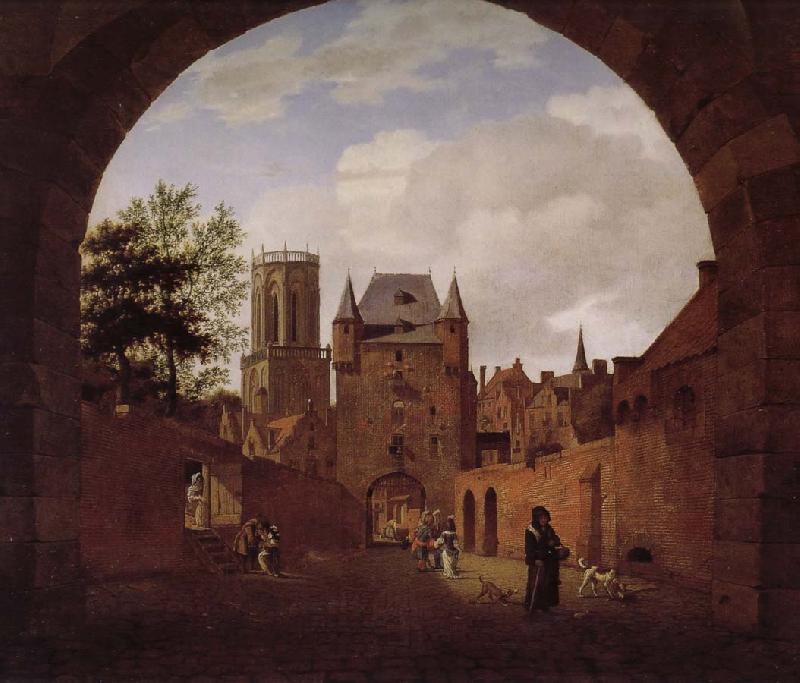 Jan van der Heyden Church of the scenery oil painting image